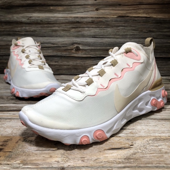 Nike React Element 55 Pink Sneaker Women 9.5 - Picture 4 of 8